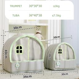 HOOPET-Warm Cat House, Pet Tent Basket, Cozy Kitten Almofada, Small Dog Mat, Sleeping Cave, Animais Bed Supplies - Image 6