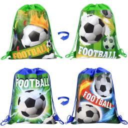 Mochila de futebol bola de futebol com cordão sacos de armazenamento de presente crianças esportes tema festa favores para convidados feliz aniversário festa fornecimento - Image 1