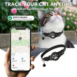 Rastreador de localização para cães e gatos pequenos, coleira reflexiva para animais de estimação com fivela de segurança, mini dispositivo rastreador para cachorros, compatível com ios - Image 2