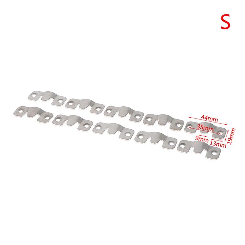 10 pcs/pacote de aço inoxidável gancho fivelas cabide pendurado conectando foto quadro imagem espelho parede pendurar ferragem - Image 1