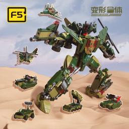 Blocos de Construção de Aviões da Cidade, Conjunto de Brinquedos Montados Tanque Infantil, Carro de Mísseis, Série F5, 6 em 1 - Image 1