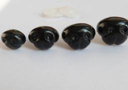 40 pçs/lote -- 14x1 8m/15x20mm/17x22mm/18x24mm plástico segurança animal cão brinquedo narizes com arruela dura branca para descobertas de boneca de pelúcia - Image 1
