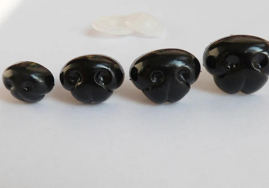 40 pçs/lote -- 14x1 8m/15x20mm/17x22mm/18x24mm plástico segurança animal cão brinquedo narizes com arruela dura branca para descobertas de boneca de pelúcia - Image 1