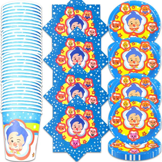 Festa Tema Circo Palhaços: Kit Completo com 60 Peças de Decoração, Talheres e Utensílios para Baby Shower e Aniversários