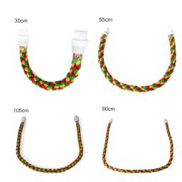 Colorido Parrot Rope Hanging, Trançado Budgie Bird Cage, Cockatiel Toy, Pet Stand Acessórios, Escada Swing Suprimentos, 30 cm, 55 cm, 80 cm, 105cm - Image 6