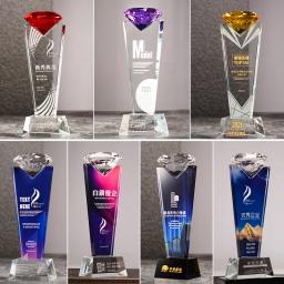 Diamante estilo cristal troféu, Criativo personalizado, High-End, Decoração do lar, anual Meeting Award, Prêmio da competição - Image 2