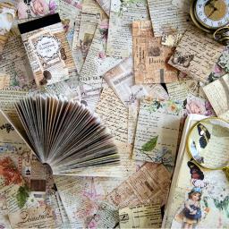 100 unidades/pacote Materiais Floral Papel Mini Livro DIY Scrapbooking Art Collage Álbum de Fotos Decor Junk Journal Craft Paper - Image 4