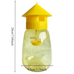 Fruta Mosca Armadilha com Quatro Buracos, Abelha Armadilha Lure, apanhadores de melão, Jardinagem Suprimentos, 1PC - Image 2