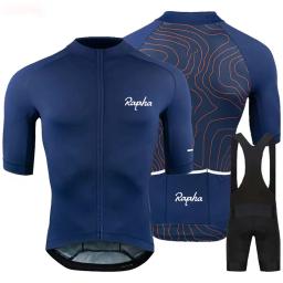 Shorts de ciclismo manga curta masculino, conjunto suspensórios, camisa jersey, roupas de ciclismo ao ar livre, verão, nova chegada, 2023 - Image 2
