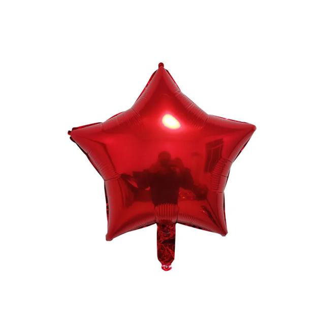 Conjunto de 10 balões estrela de 18 polegadas em vermelho, rosa, verde, ouro e prata para festas de casamento, aniversário e comemorações de Ano Novo