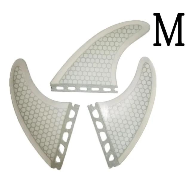 Fins BiLong FUT-Tri de Fibra de Carbono para Surf, Windsurf e Skimboard - Quilhas Honeycomb de Tamanho Médio