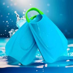 Silicone Natação Fin Short Blade Flippers, nadadeiras de mergulho profissional para adultos, homens e mulheres, unissex - Image 1