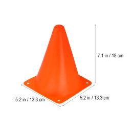 6 pces 18cm futebol futebol rugby formação cones esportes ao ar livre obstáculos barreiras para crianças ao ar livre jogos e atividade (laranja) - Image 5