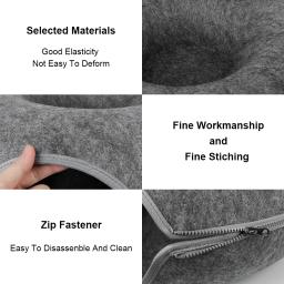 Cama de feltro natural para animais, ninho aconchegante para cães e gatos, tenda tipo ovo, suprimentos para animais, cachorro e cães pequenos - Image 2