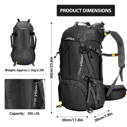 Lixada-Outdoor Sport Mochila, 50L Resistente à Água, Caminhadas, Camping, Viagem, Pack, Montanhismo, Escalada, Mochila, Trekking - Image 2