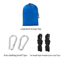 Rede dupla portátil ultraleve para acampamento ao ar livre, acessórios leves de pára-quedas de nylon adequados para viagens, caminhadas, praia - Image 4
