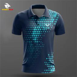 Polo de golfe respirável masculino, manga curta, secagem rápida, badminton, tênis, lapela, esportivo, casual, moda verão - Image 6