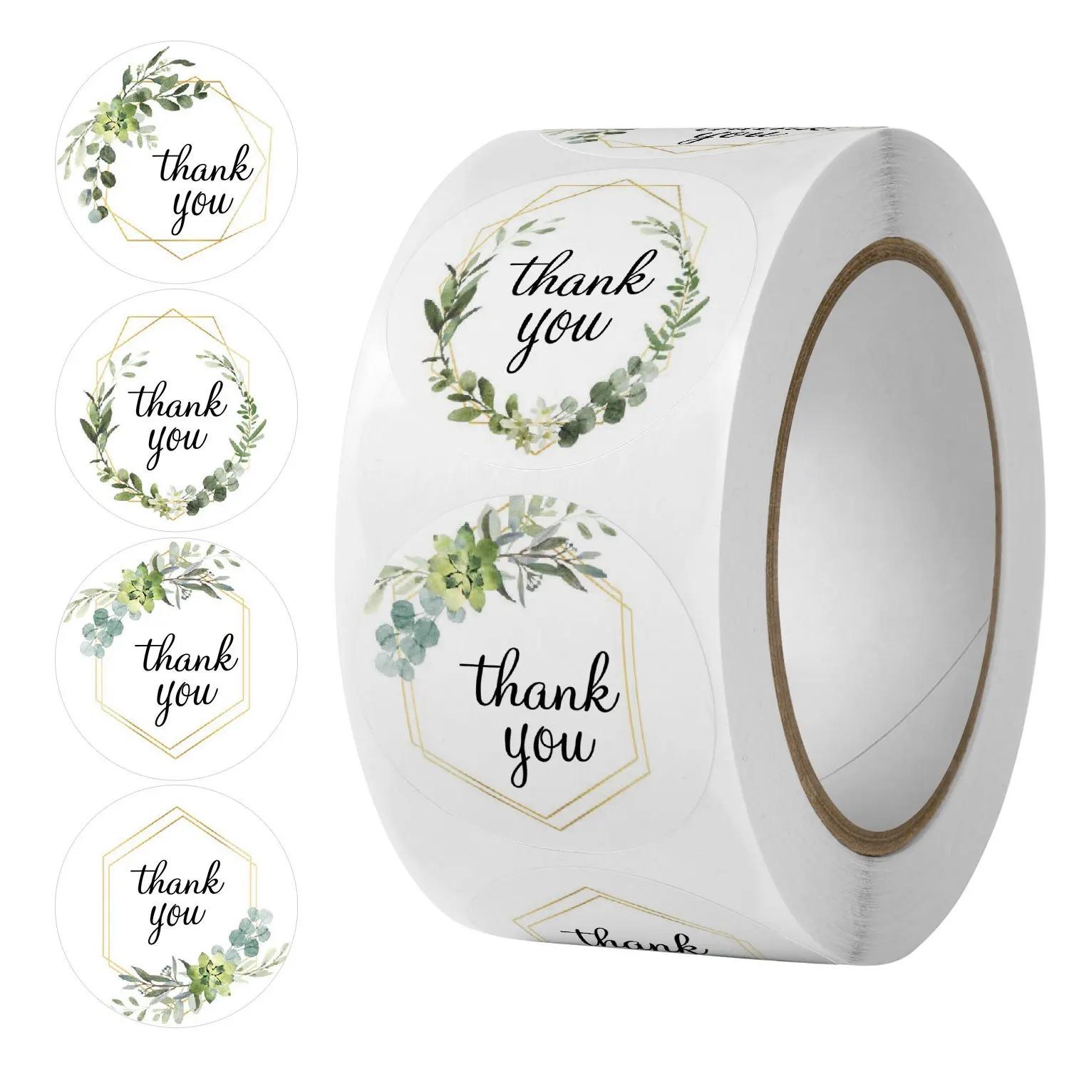 Etiquetas auto-adesivas para jóias, Envoltórios de presente de casamento, Tags Bag, Embalagem para pequenas empresas, Obrigado adesivos, Atacado, 25mm, 500pcs - Image 1