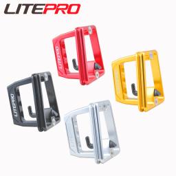 Litepro-Bicicleta dobrável com 3 furos, Adaptador de montagem de nariz de porco com parafusos, Racks frontais para bicicleta BMX - Image 1