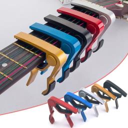 Alumínio Alloy Guitar Capo com braçadeira de troca rápida, Guitarra Acústica Capo, Ukulele Capo com ponte Pin Puller - Image 2