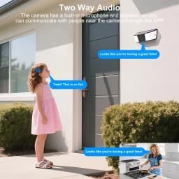 Anran 1296p holofote wifi câmera solar de segurança ao ar livre câmera sem fio detecção humana alarme vigilância hd áudio em dois sentidos - Image 4