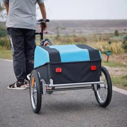 Acessórios de ciclismo dobrável bicicleta carga reboque reboque para acampamento pet cão bagagem transportar - Image 2
