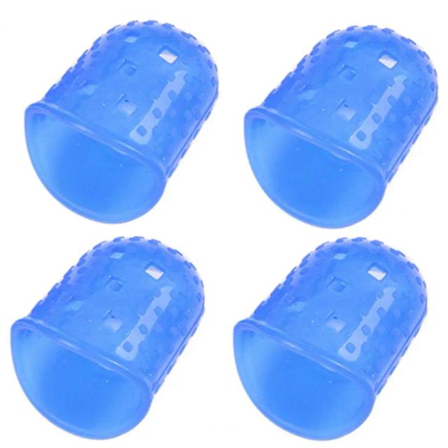 Conjunto de 4 Protetores de Dedos de Silicone Ventilados e Antiderrapantes para Guitarra, Piano e Ukulele