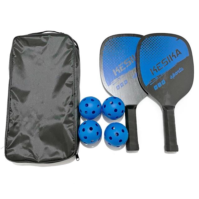 Raquetes de Pickleball Leves com 4 Bolas - Kit Ideal para Tênis Indoor e Outdoor, Pacote com 2 Peças