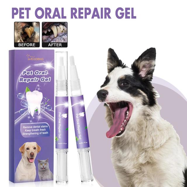 Gel Reparador Oral para Cães e Gatos - Limpeza Profunda e Remoção de Manchas Dentárias