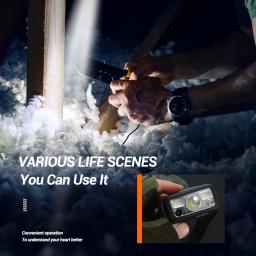 Mini recarregável LED cabeça lanterna, poderoso sensor farol, USB tocha, Camping cabeça luz, busca luz - Image 5