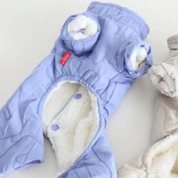 Macacão de estimação de quatro patas com algodão quente, cardigã outono e inverno, roupas para cães, macacão para animais, 1 pc, 2023 - Image 6