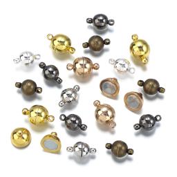 Fechos Magnéticos De Cobre Para Fazer Jóias Forma De Bola, Conexão De Colar, Pulseira De Couro DIY, 5 Conjuntos, 6mm, 8mm, 10mm, 12mm, 14mm - Image 3