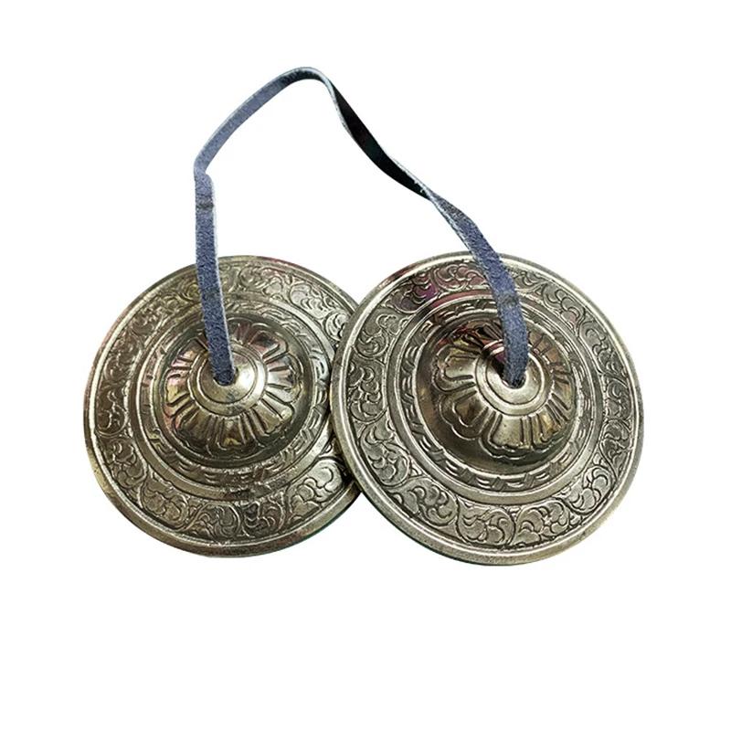 Nepal artesanal tinkle sino grande latão tibetano música sinos som cura yoga meditação tinsha sino percussão crianças presentes - Image 1