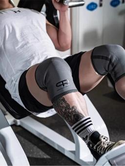 Joelheiras Neoprene para Halterofilismo, Manga de borracha, Halterofilismo, Ginásio Fitness, Prottor Crossfit, 1 Par, 7mm - Image 4