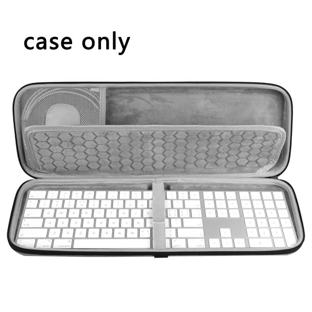 Estojo Rígido Geekria para Teclado Mágico Numérico e Mouse Mágico da Apple em Cinza Claro