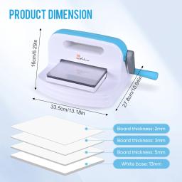 Máquina de corte, Máquina de gravação, Uso amplo, Manivela segura, Aço de liga ABS, Portátil resistente para Paper Art - Image 2