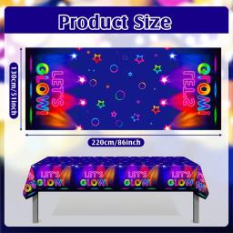 Neon Látex Balões para Decorações De Festa, Copos, Pratos, Toalha De Mesa, Guardanapos, Banner, Aniversário, Disco, Suprimentos Do Casamento - Image 5