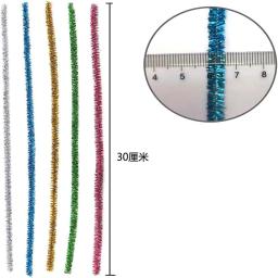 100 pcs/lot longo 30cm glitter chenille hastes limpadores de tubos brinquedos infantis materiais de artesanato diy para crianças criativas brinquedos educativos - Image 6