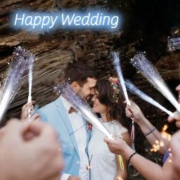 Upgrade Long Wedding Sparklers, White Fiber Optic Wand, 3 Mode LED Light Up Stick, Halloween Glow Party Supply, Favor do casamento, 36pcs - Image 2