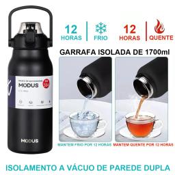 Garrafa Térmica de Aço Inoxidável De Grande Capacidade Com Palha Copo Térmica Fria e Quente Vácuo - Image 4