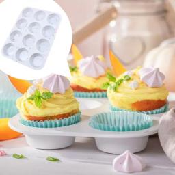 Non-Stick Silicone Baking Pan, Cupcake Tin, Pequeno, Máquina de lavar louça, Grau alimentício, Muffin Pan, 12 Copa - Image 1