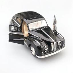 Modelo de carro diecast vintage, réplica miniatura do veículo, clássico puxar para trás, liga, coleção, decorar presentes, criança, 1:32 - Image 2