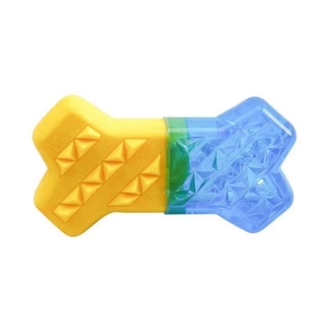 Brinquedo Refrescante de Osso para Cães - Molar Resistente e Congelável para o Verão