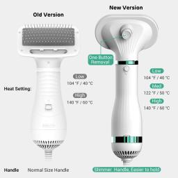 Portátil Pet cabelo secador com escova Slicker, cão ventilador, um botão de depilação, peludo secagem, 3 configurações de calor, limpeza - Image 2