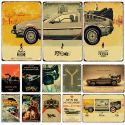 Pôsteres de Metal Antiquado, Filme Clássico, De Volta Para O Futuro, Pintura em Estanho, Sinalização Metálica, Casa, Sala de Estar, Teatro, Garagem, Clube, Art Decor - Image 1