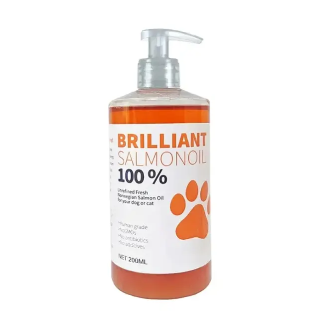 Óleo Salgado Herbal Natural para Cães - Suplemento Nutricional Rico em Ômega 3, Sem Químicos, 200ml