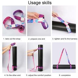 Multicolor Exercício Stretch Belt, Acessórios Esportivos, Yoga Mat Strap Belts, Carry Straps, Sling Ombro - Image 5