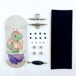 Conjunto de teclado profissional de 34mm, deck de madeira, eixo único, rodas cnc, mini skate completo de dedo - Image 3