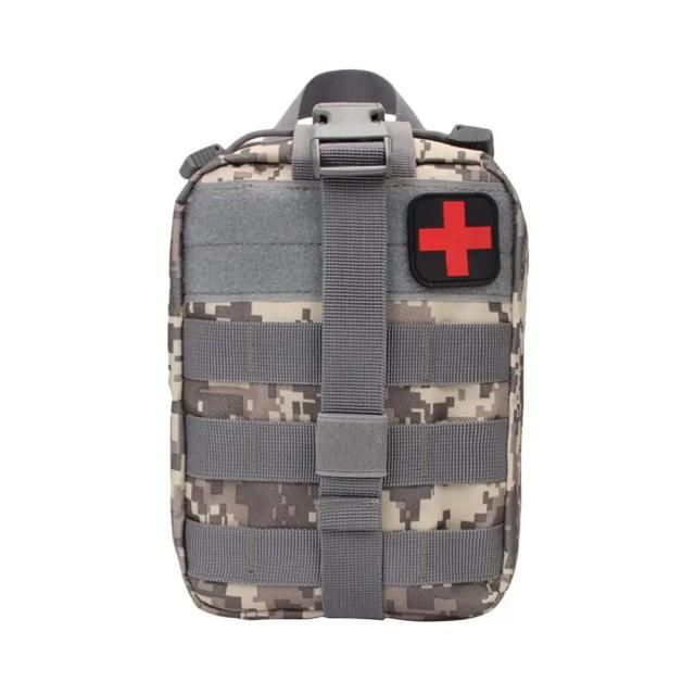 Kit de Primeiros Socorros Impermeável para Sobrevivência e Camping com Cinto Tático para Escalada ao Ar Livre