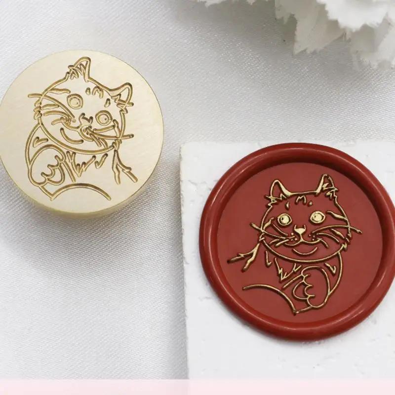 Selo animal Envelope De Cera Selos, Presentes De Cartão, Decoração De Convite De Casamento, Selo De Cera De Cão E Gato - Image 1